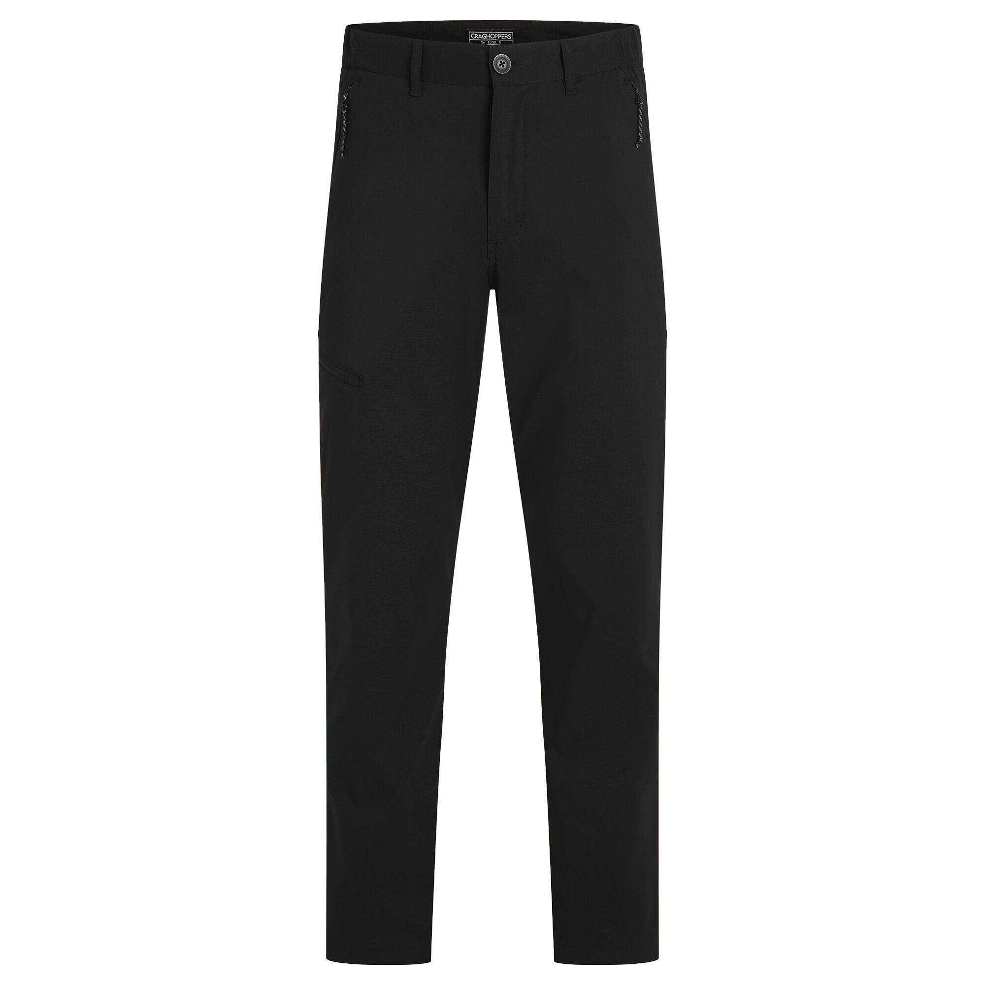 Pantalon Léger Et Uni À Taille Mihaute Semiélastiquée KIWI PRO Homme (Noir) 2/4