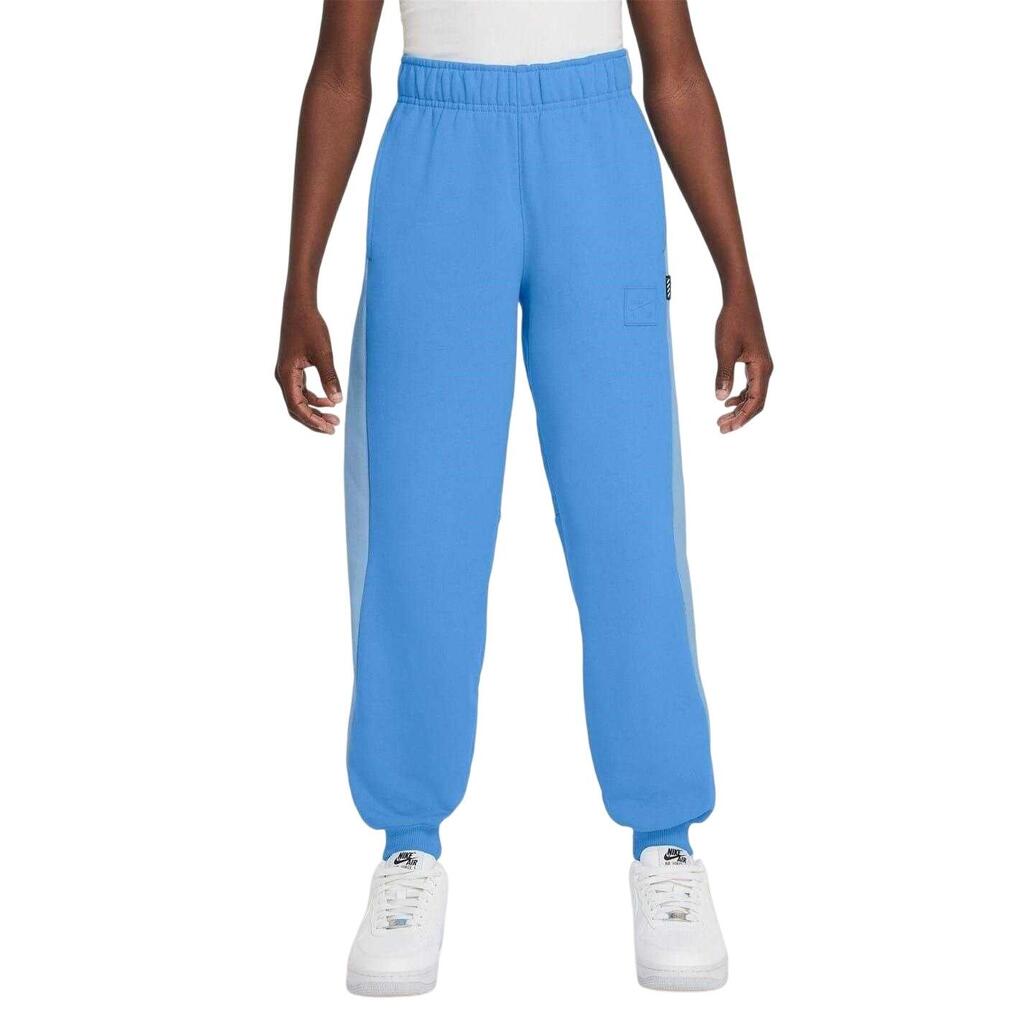 Childrens/Kids Fleece Colour Block Joggers (University Blue)
