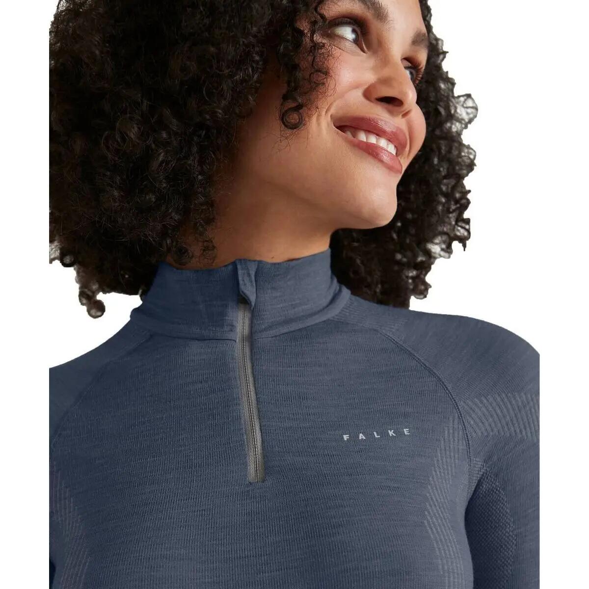 Falke Damen Langarmshirt Wool-Tech Longsleeved Zip Shirt 33310 4/8