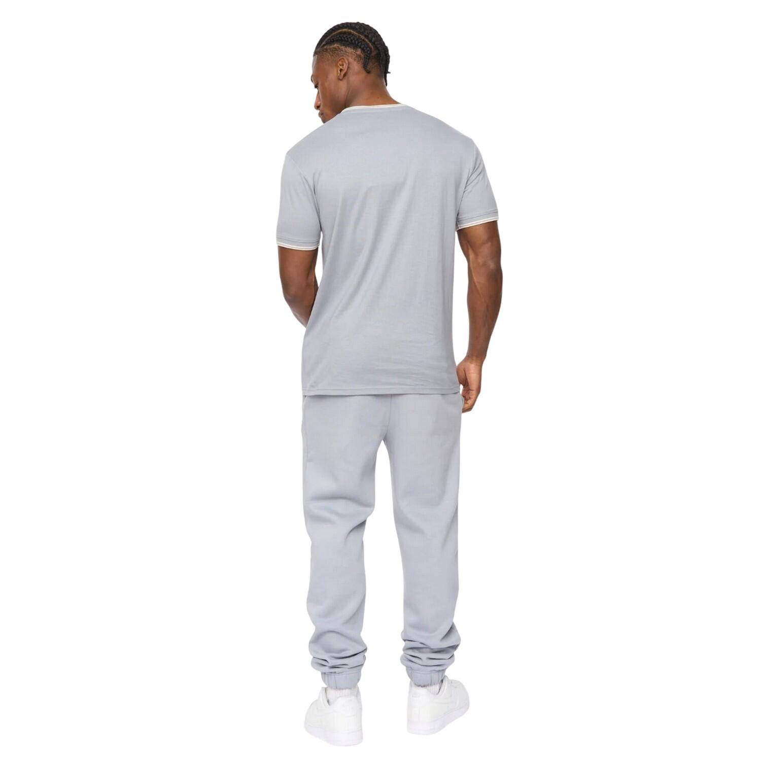 Maglietta Uomo Crosshatch Preece Grigio Blu 3/4