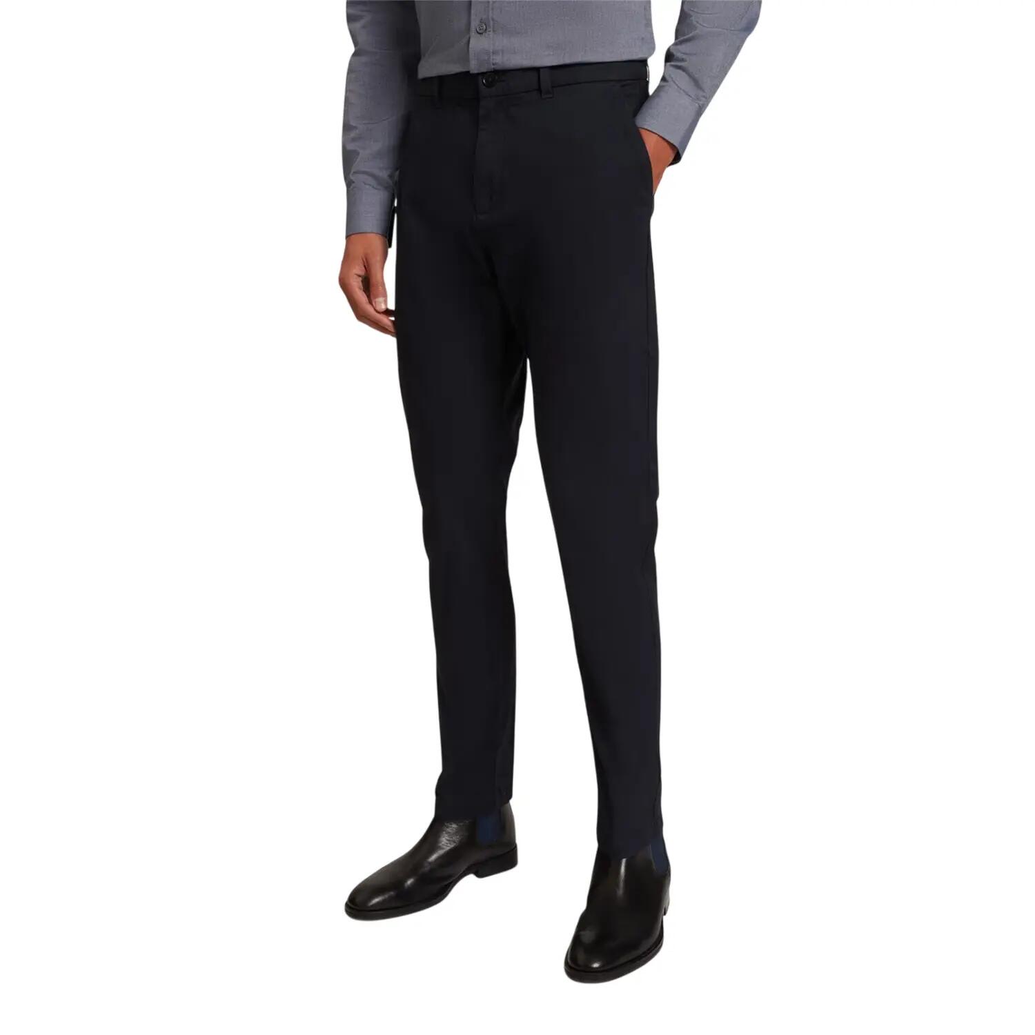 Chino Motif/style Uni Homme (Bleu Marine Foncé) 3/3