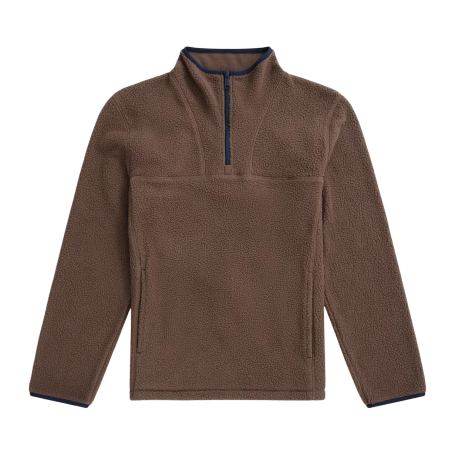 "Alfie" FleeceOberteil für , mit halbem Reißverschluss, Teddyfleece Herren Braun 2/3