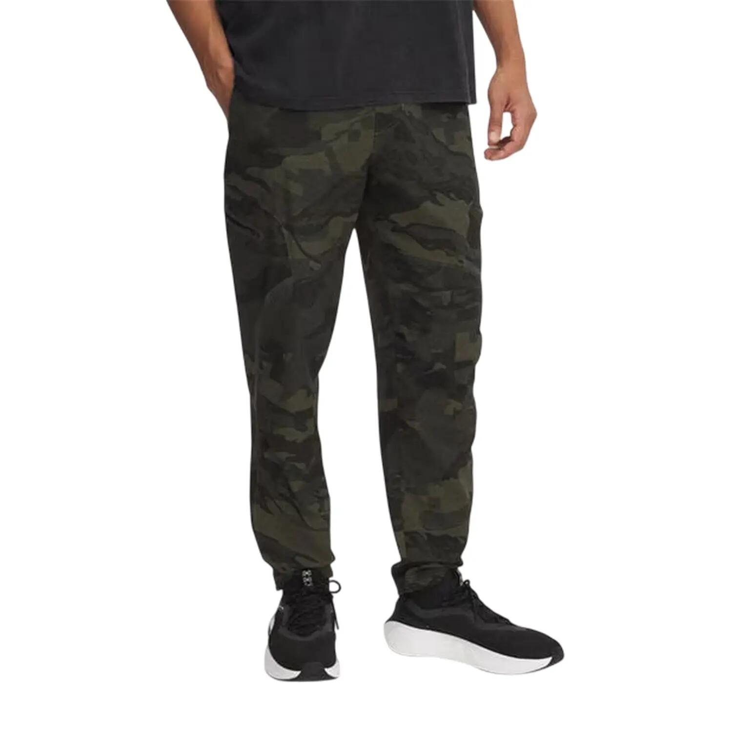 Pantaloni Da Combattimento Tessuto Uomo Under Armour Unstoppable Verde Camo 2/4