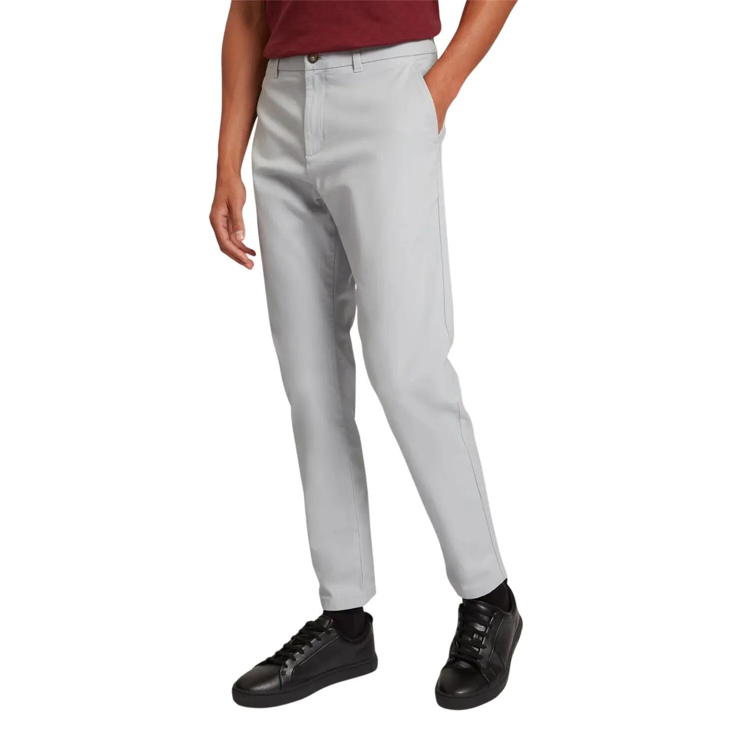 Chino Motif/style Uni Homme (Gris Clair) 3/3