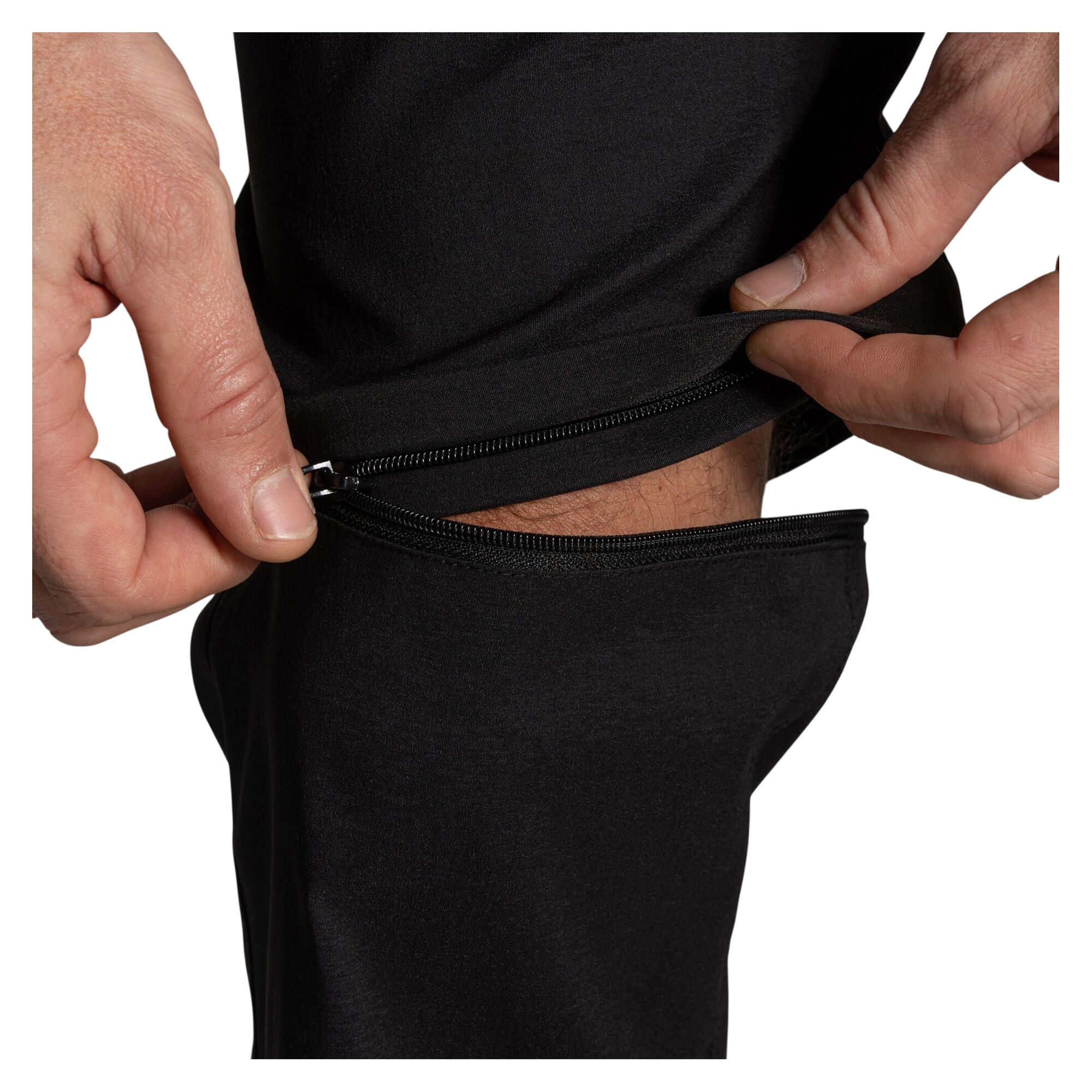 Pantalon Uni À Taille Mihaute Semiélastiquée 2en1 KIWI PRO Homme (Noir) 4/5
