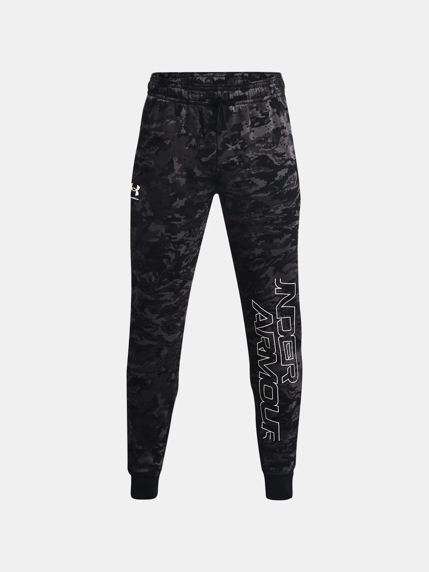 Férfi melegítőnadrág Under Armour RIVAL FLC CAMO SCRIPT JGR 3/7