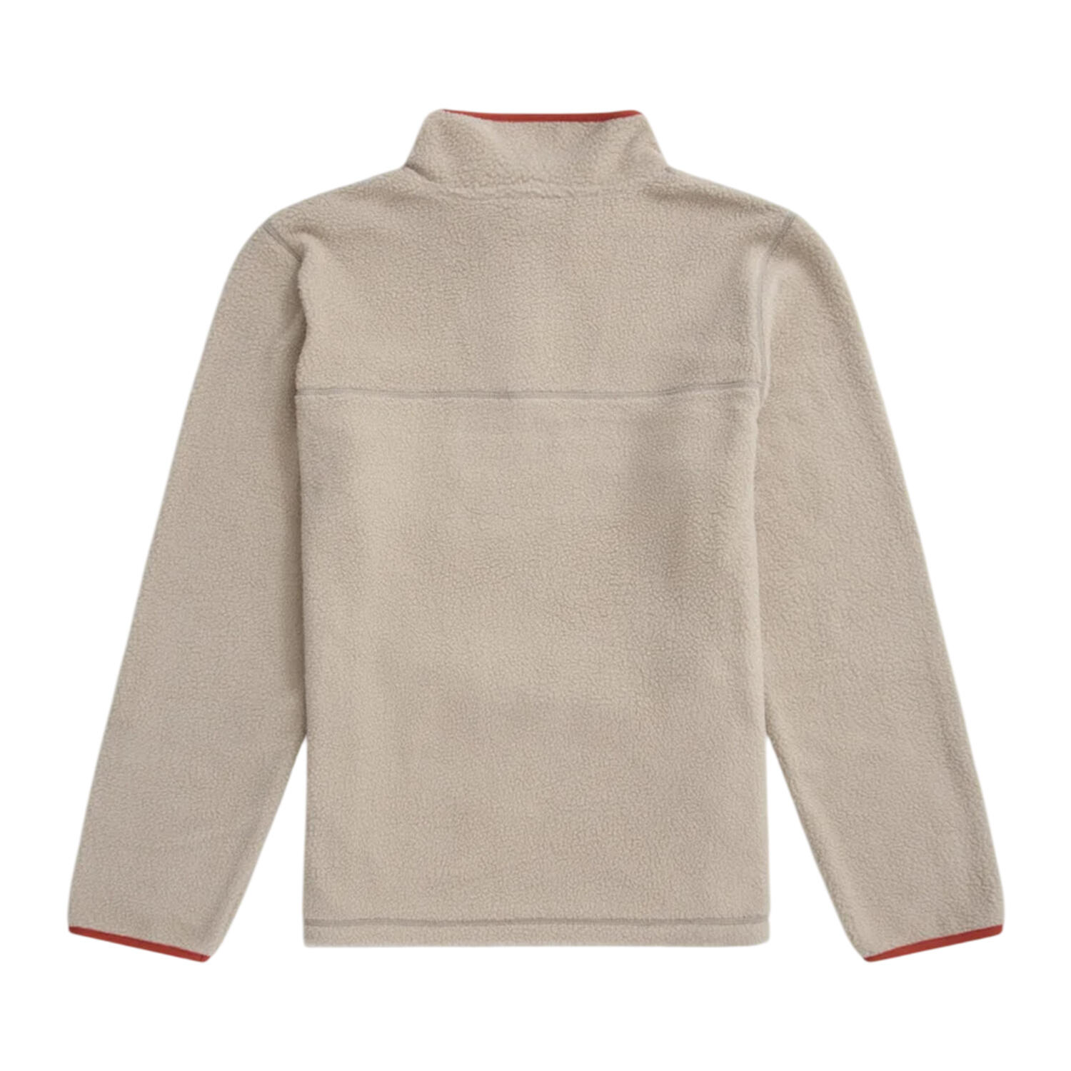 Mens Alfie Contrast Detail Borg Half Zip Fleece Top (Light Beige) 3/3