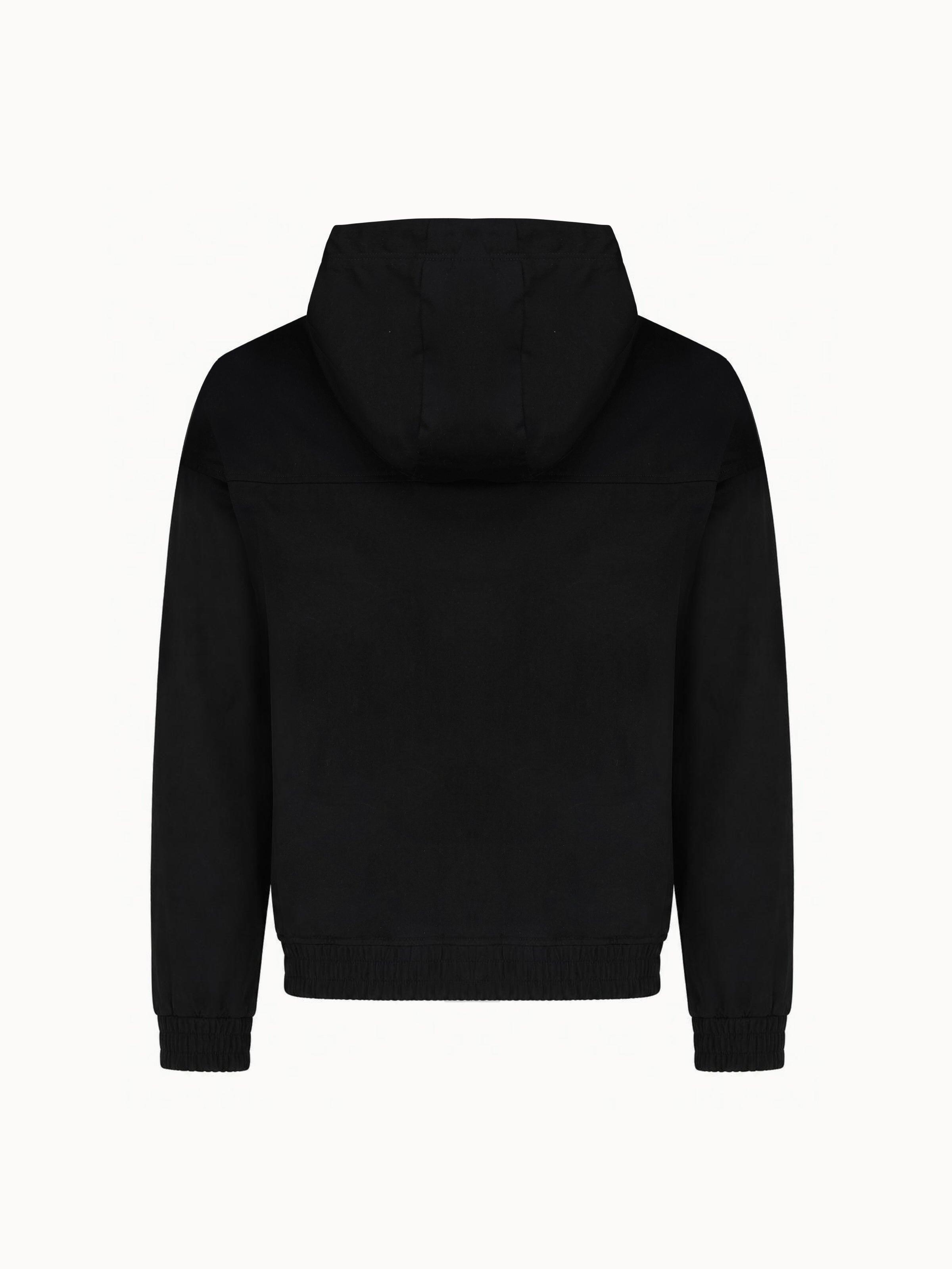 Veste à capuche en sergé de coton Essentiels ton/ton 2/3