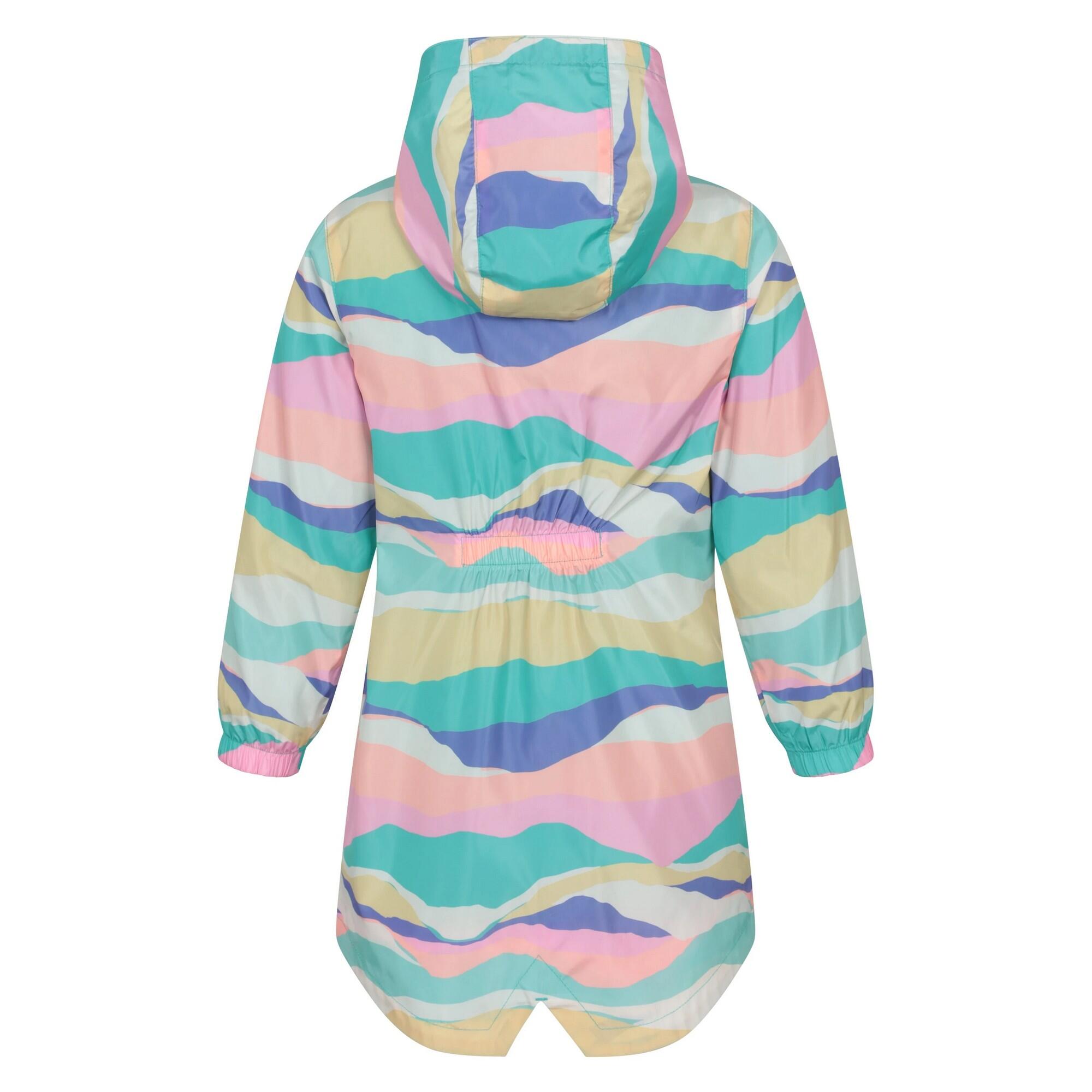 Childrens/Kids Flo Contrast Water Resistant Jacket (Bright Pink) 2/4