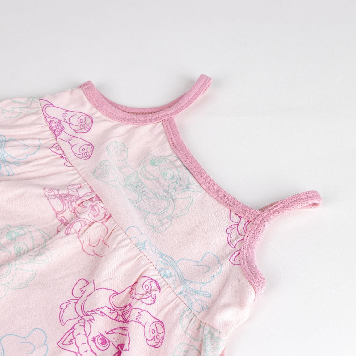 Vestido Infantil Paw Patrol de Jersey sin Mangas con Tirantes Rosa Claro 3/5