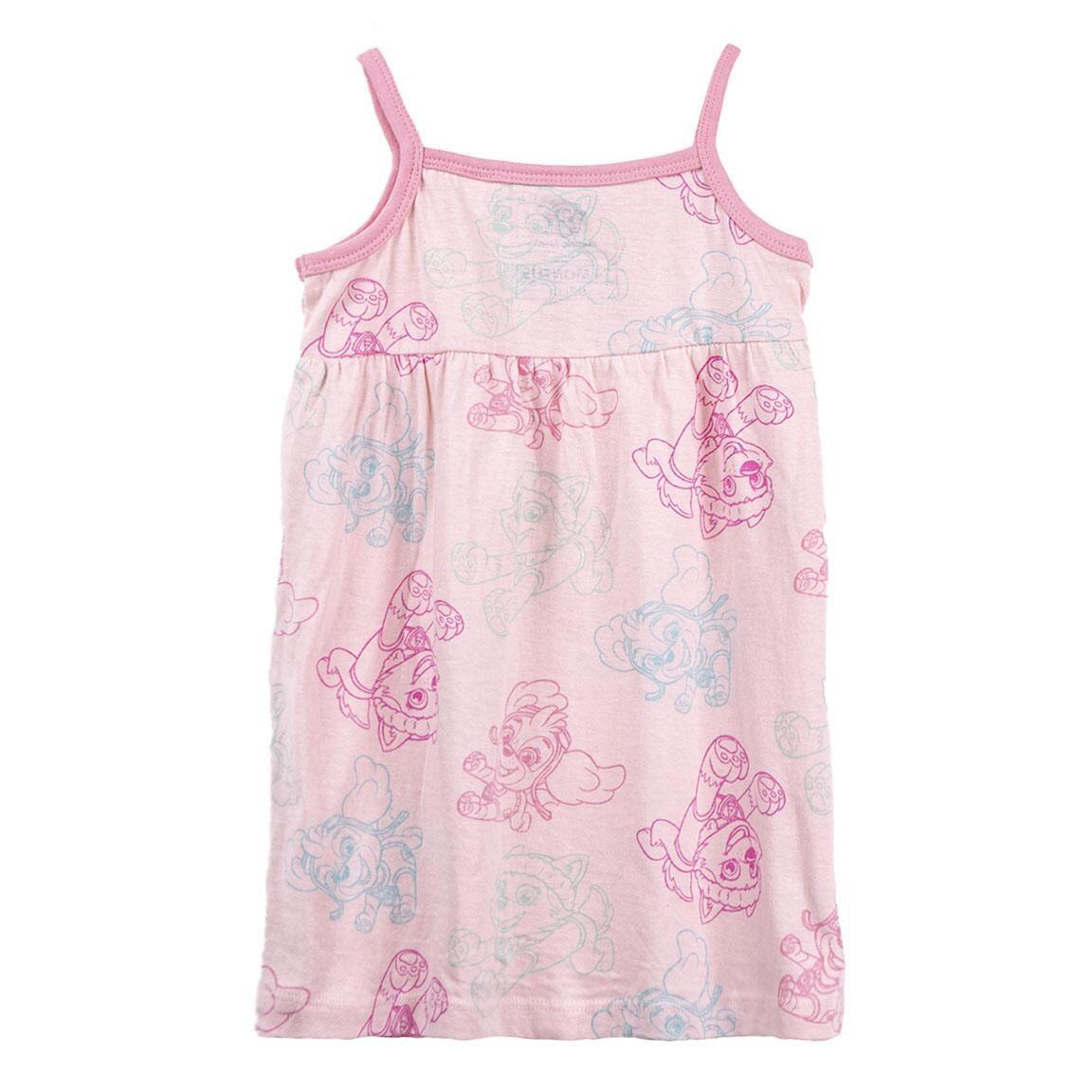 Vestido Infantil Paw Patrol de Jersey sin Mangas con Tirantes Rosa Claro 2/5