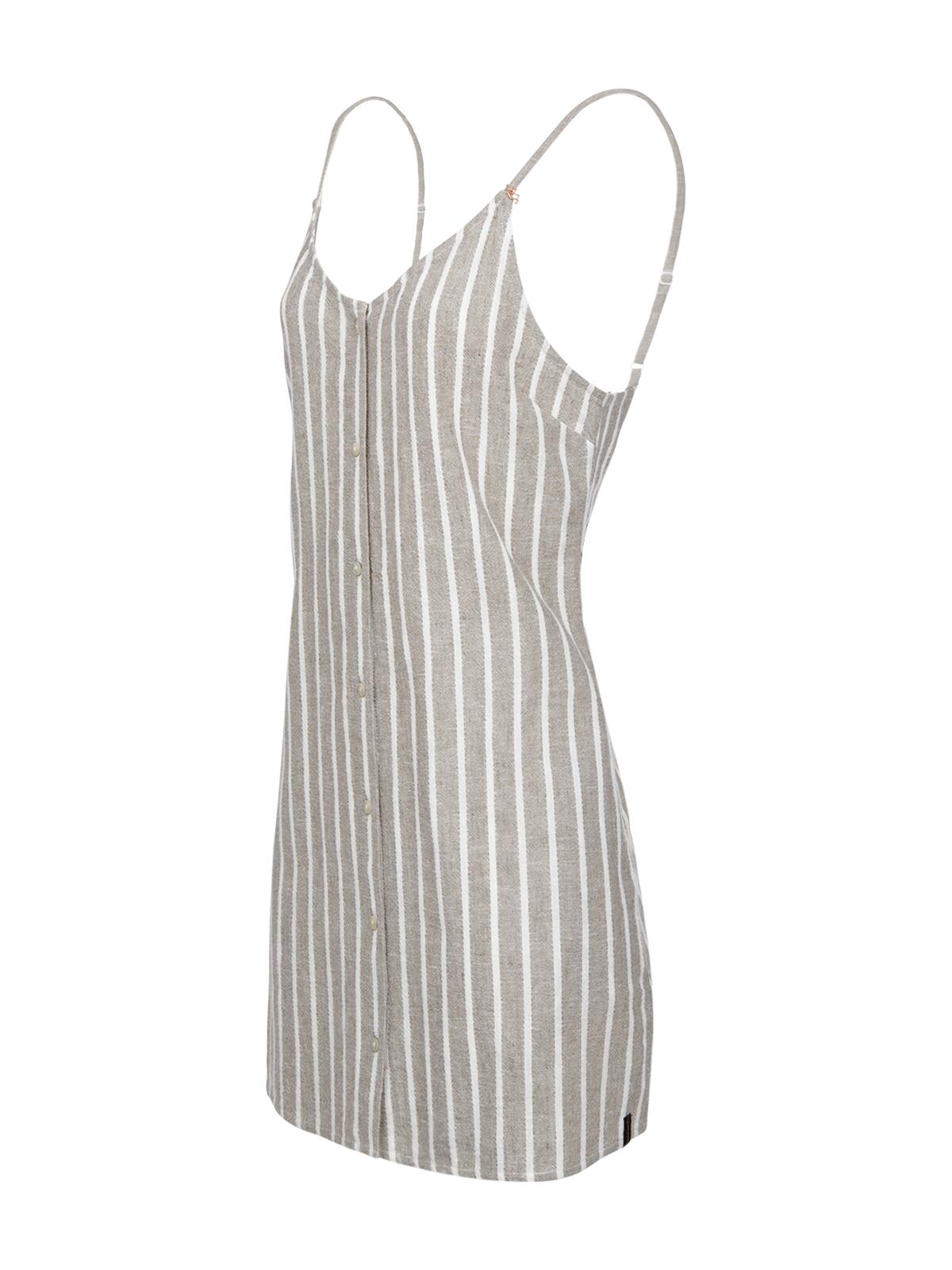 Pixey-Stripe Dames Korte jurk Mode Verstelbare Bandjes Loose Fit Snow 3/6