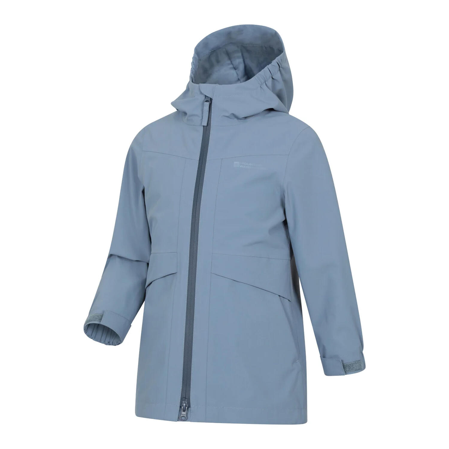 Veste Longue Imperméable Et Unie APRIL Enfant (Bleu) 3/4