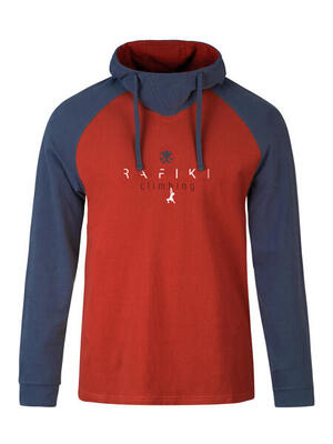 Felpa con cappuccio da uomo in cotone con cappuccio regolabile e logo Rafiki