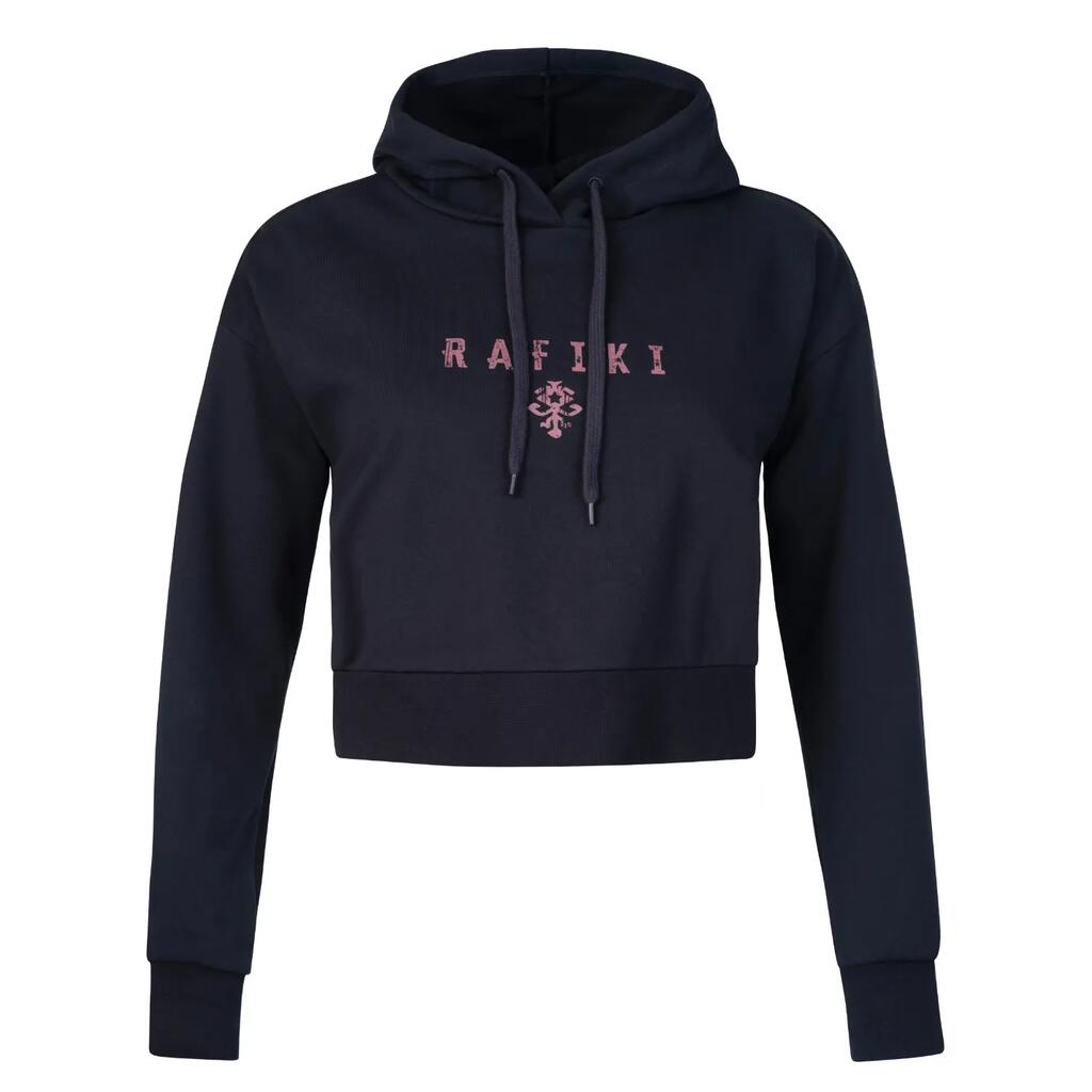 Women's  cropped hoodie with adjustable hood RAFIKI dark blue