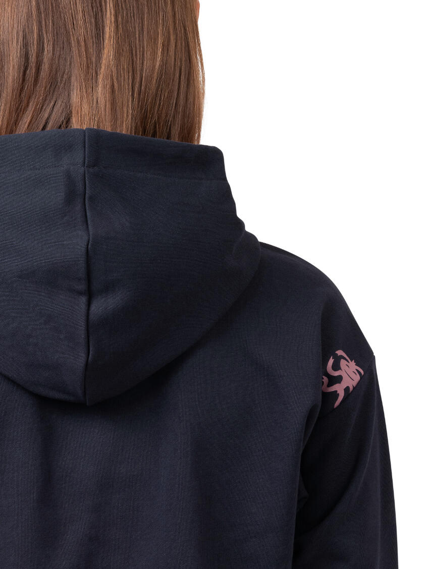 Sudadera orgánica de mujer con capucha ajustable RAFIKI azul oscuro 7/7