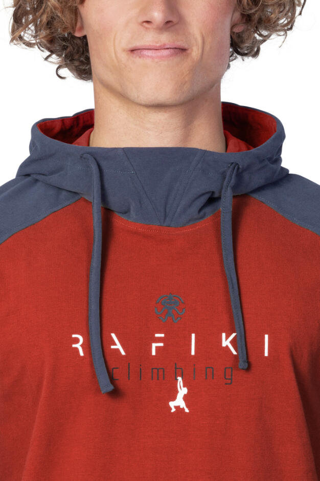 Felpa con cappuccio da uomo in cotone, con cappuccio regolabile e logo Rafiki 5/6