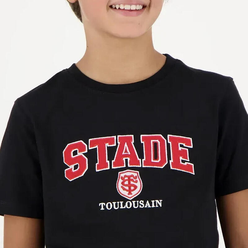 Tricou copii cu mânecă scurtă Brodi Stade Toulousain Negru