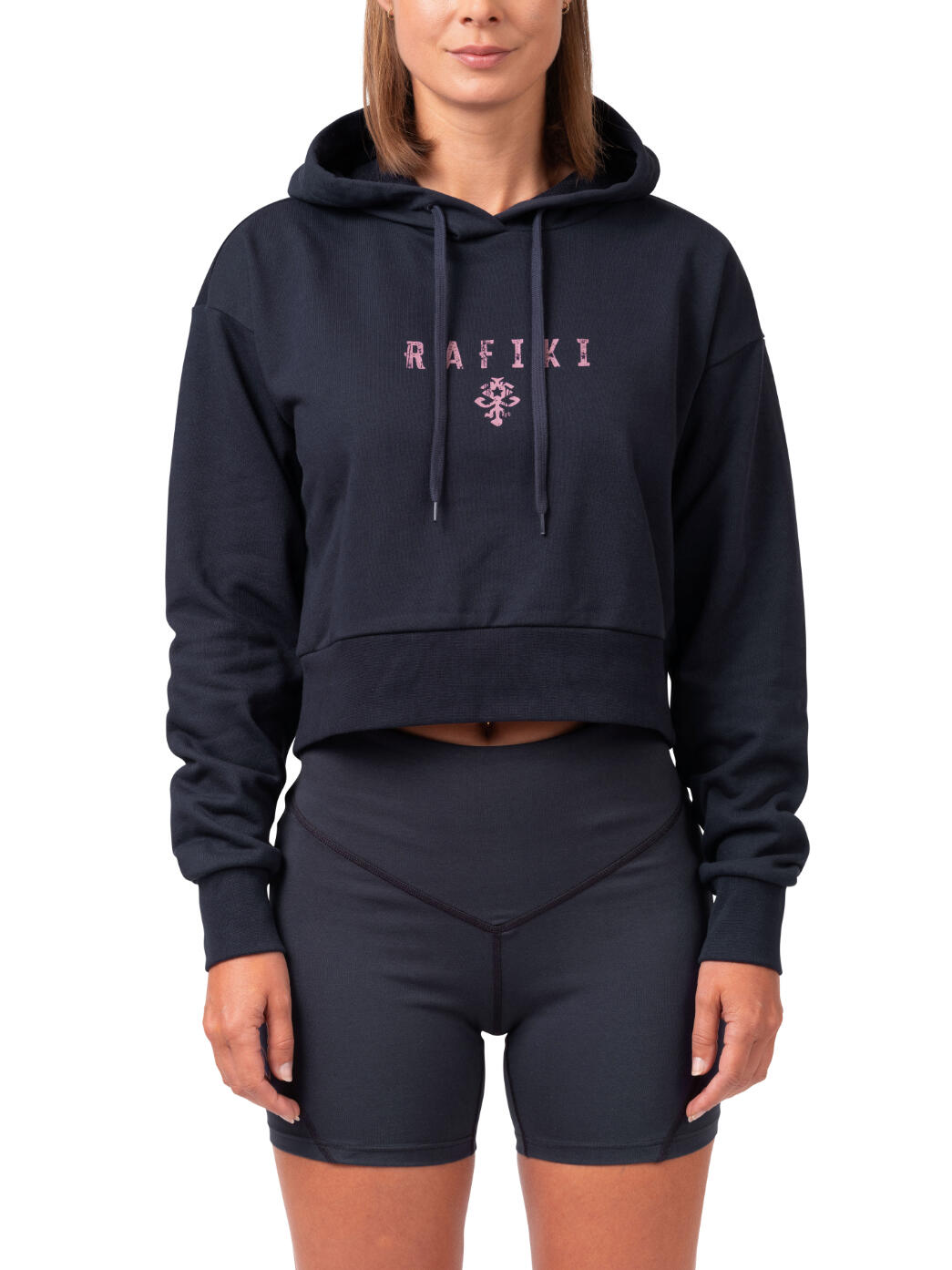 Sudadera orgánica de mujer con capucha ajustable RAFIKI azul oscuro 5/7