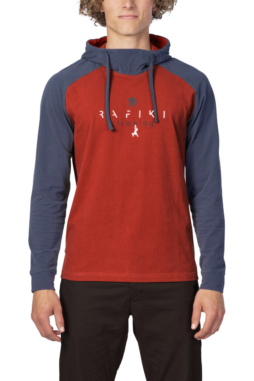 Felpa con cappuccio da uomo in cotone, con cappuccio regolabile e logo Rafiki 3/6