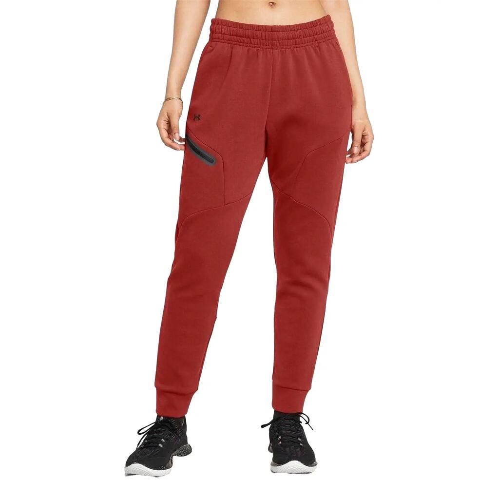 Womens/Ladies Unstoppable Fleece Athletic Joggers (Orange)