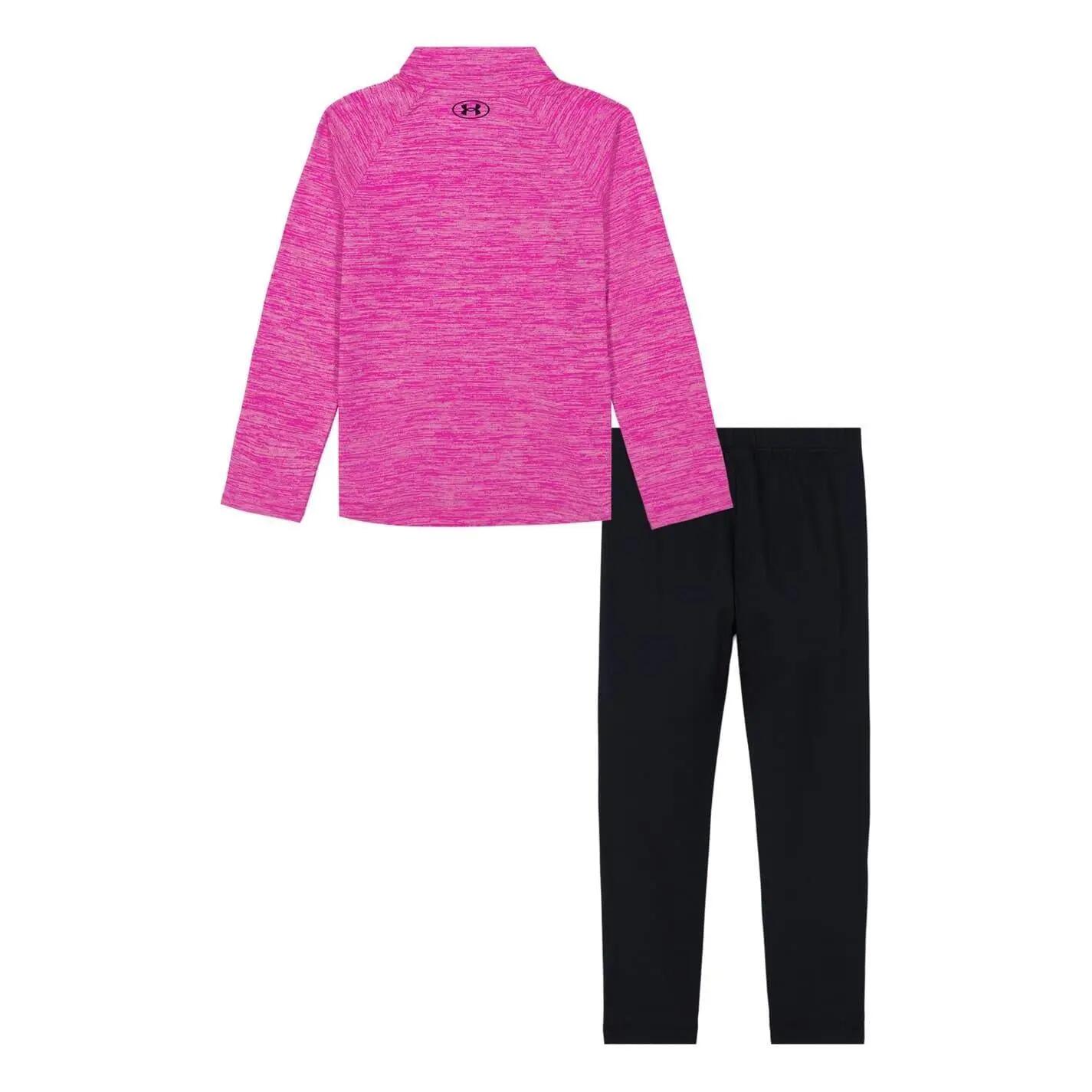 Tuta Set Ragazze Under Armour Nero Rosa 2/4