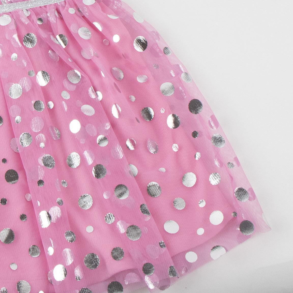 Vestido infantil da Minnie Mouse em malha de algodão com saia de tule e 4/6
