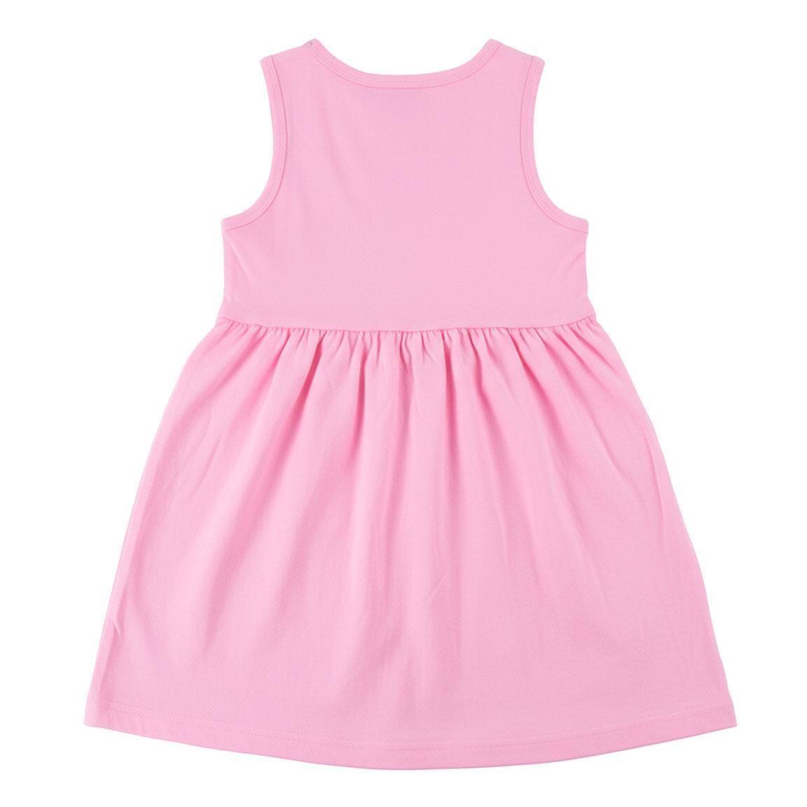 Vestido infantil Gabby's Dollhouse em malha de algodão rosa claro sem mangas 2/6