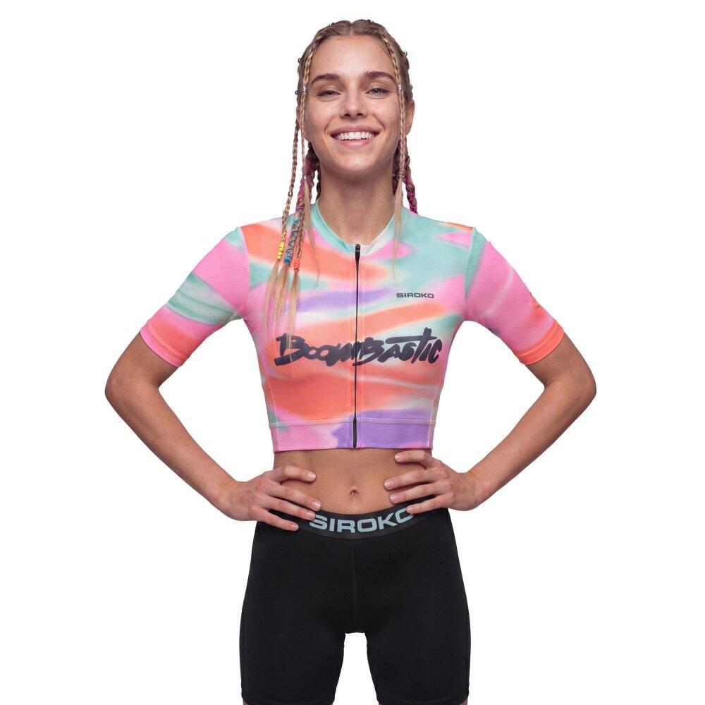 Women boombastic 's cropped cycling jersey BBC M8-W Boom Crop Orange Orange