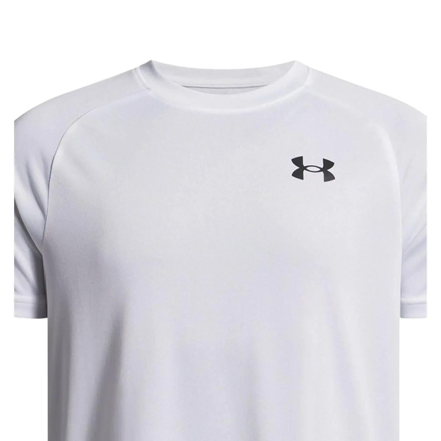 Maglietta Maniche Corte Ragazzi Under Armour Tech 2.0 Bianco 3/3
