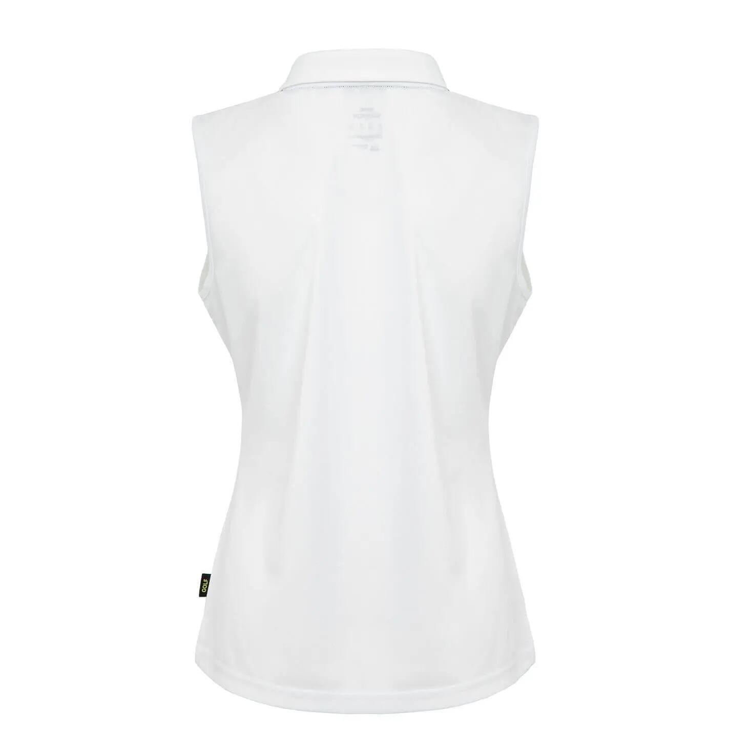 Poloshirt für , Ärmellos Damen Weiß 2/4