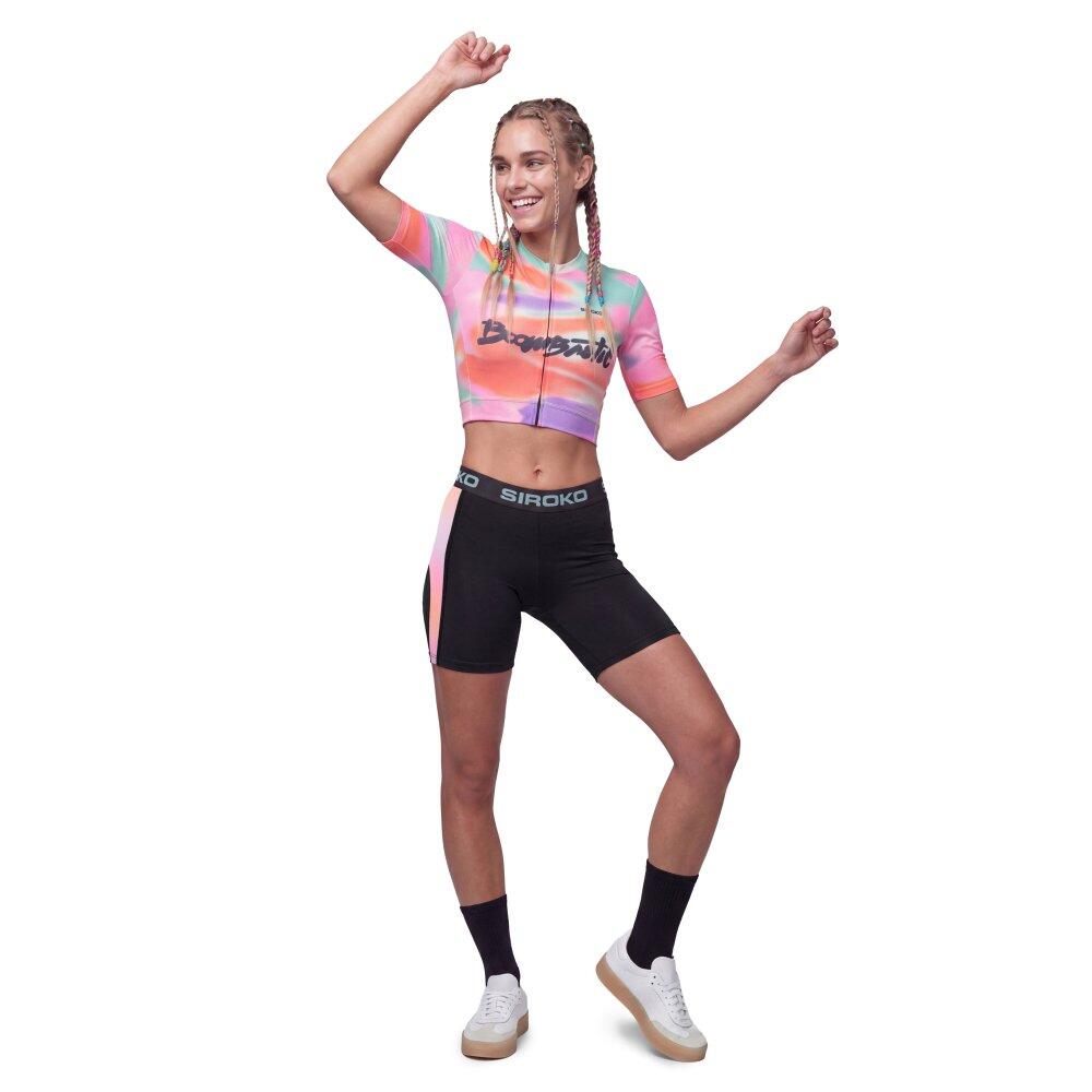 Dames boombastic cropped wielershirt BBC M8-W Boom Crop Orange Oranje 3/7