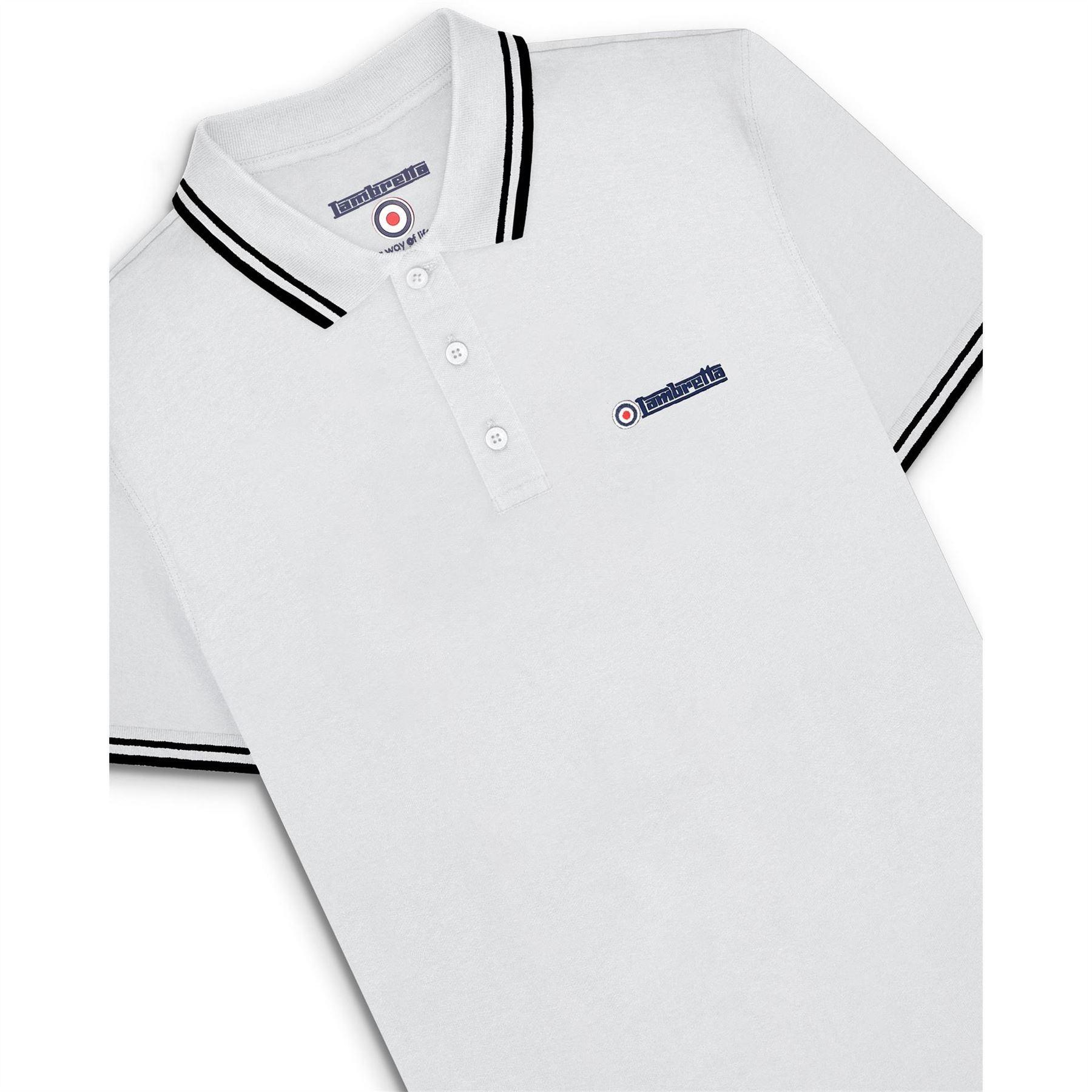 Poloshirt für Herren Weiß/Schwarz 4/4