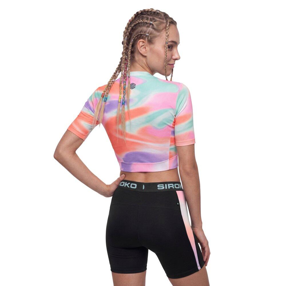 Damska koszulka kolarska crop top Boombastic Siroko BBC M8-W Boom Crop Orange