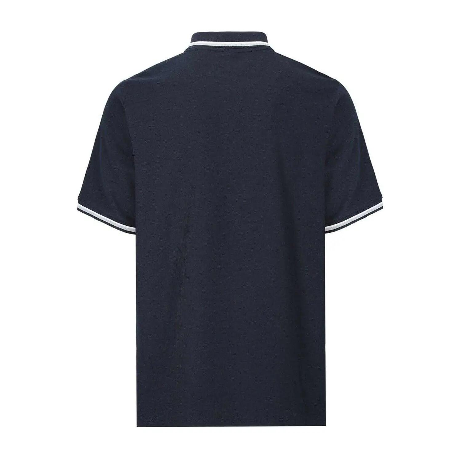 Polo Motif/style Rayure Contrastée Sur Bord Homme (Bleu Marine) 3/4