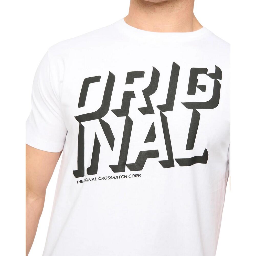 Maglietta Cotone Uomo Crosshatch Protrax Bianco 4/4