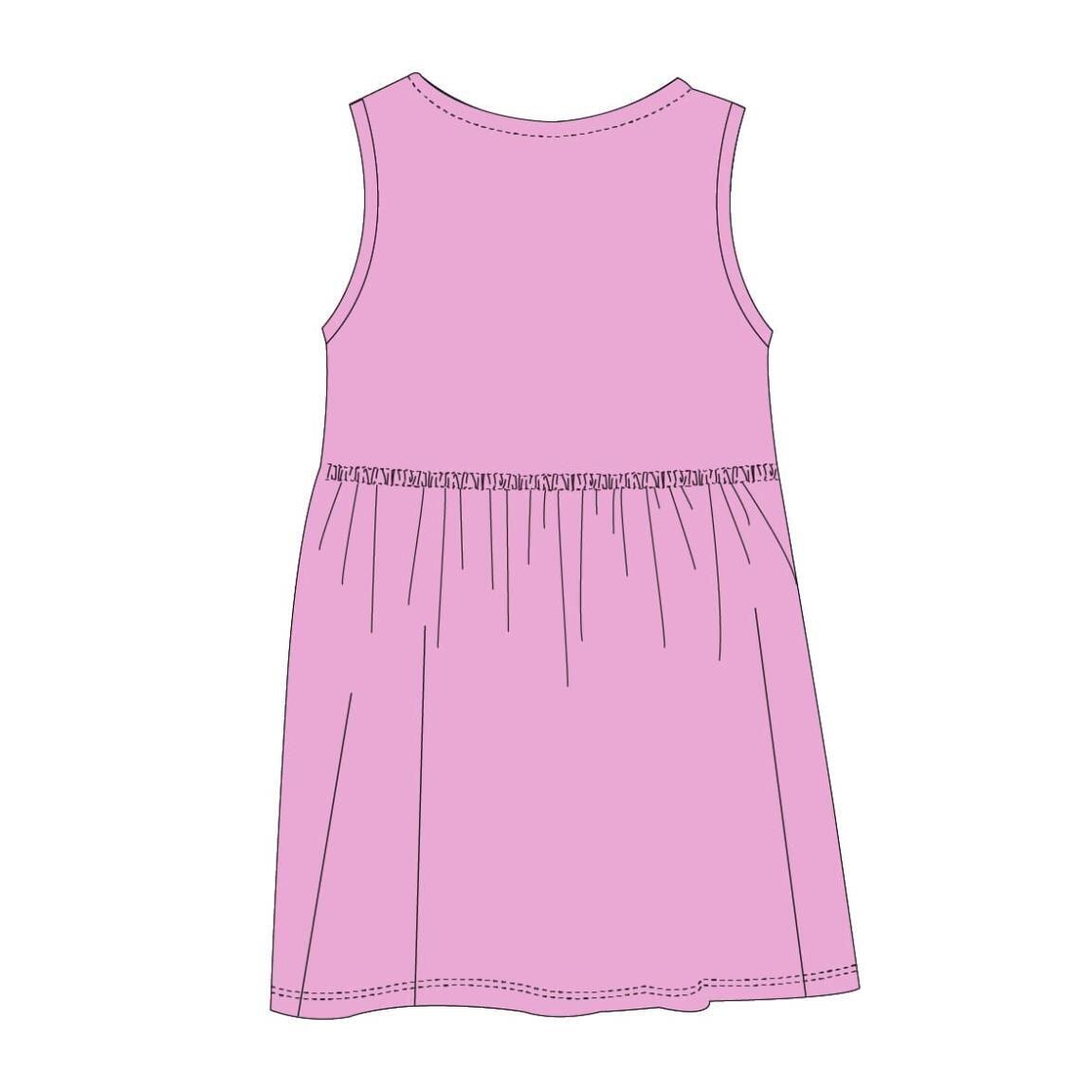 Vestito da bambina Stitch, senza maniche in jersey di cotone, rosa chiaro 2/6