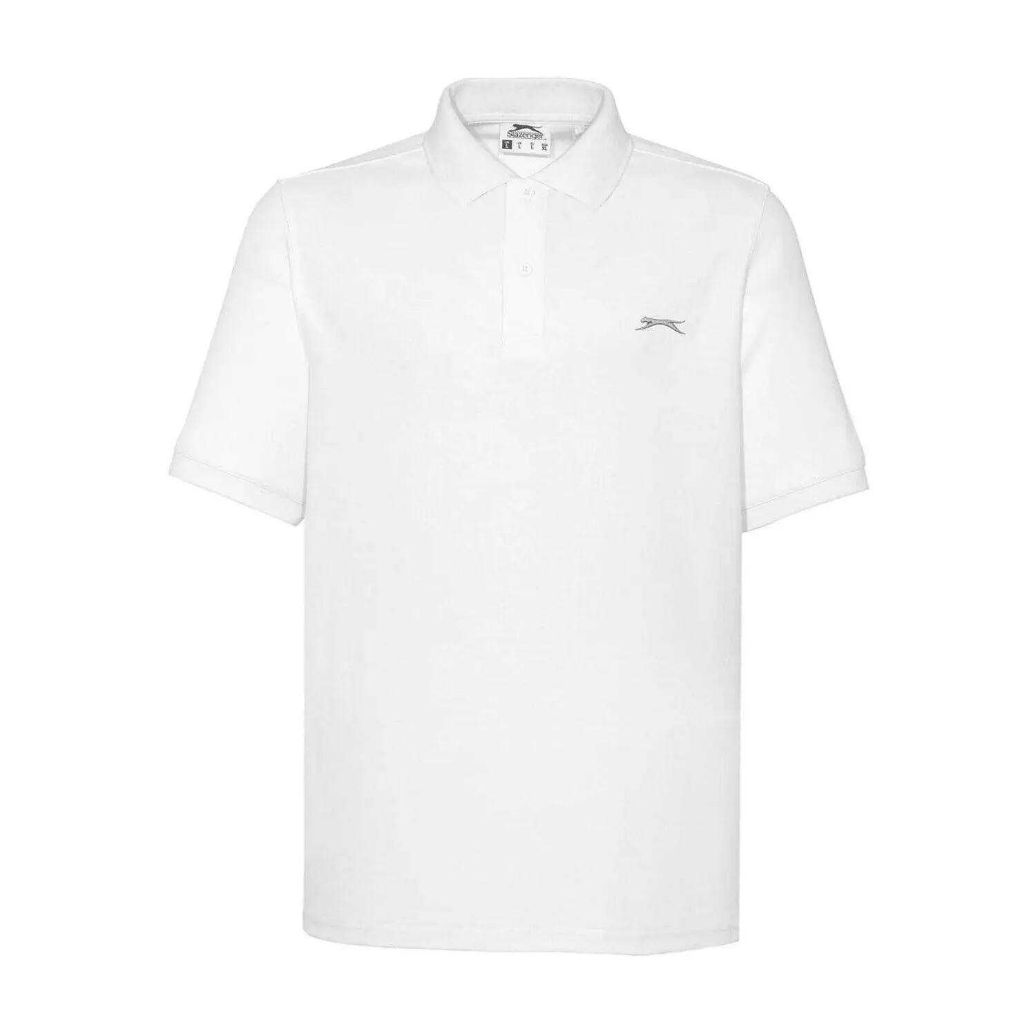 Maglietta Polo Logo Ricamato Uomo Slazenger Bianco 2/4