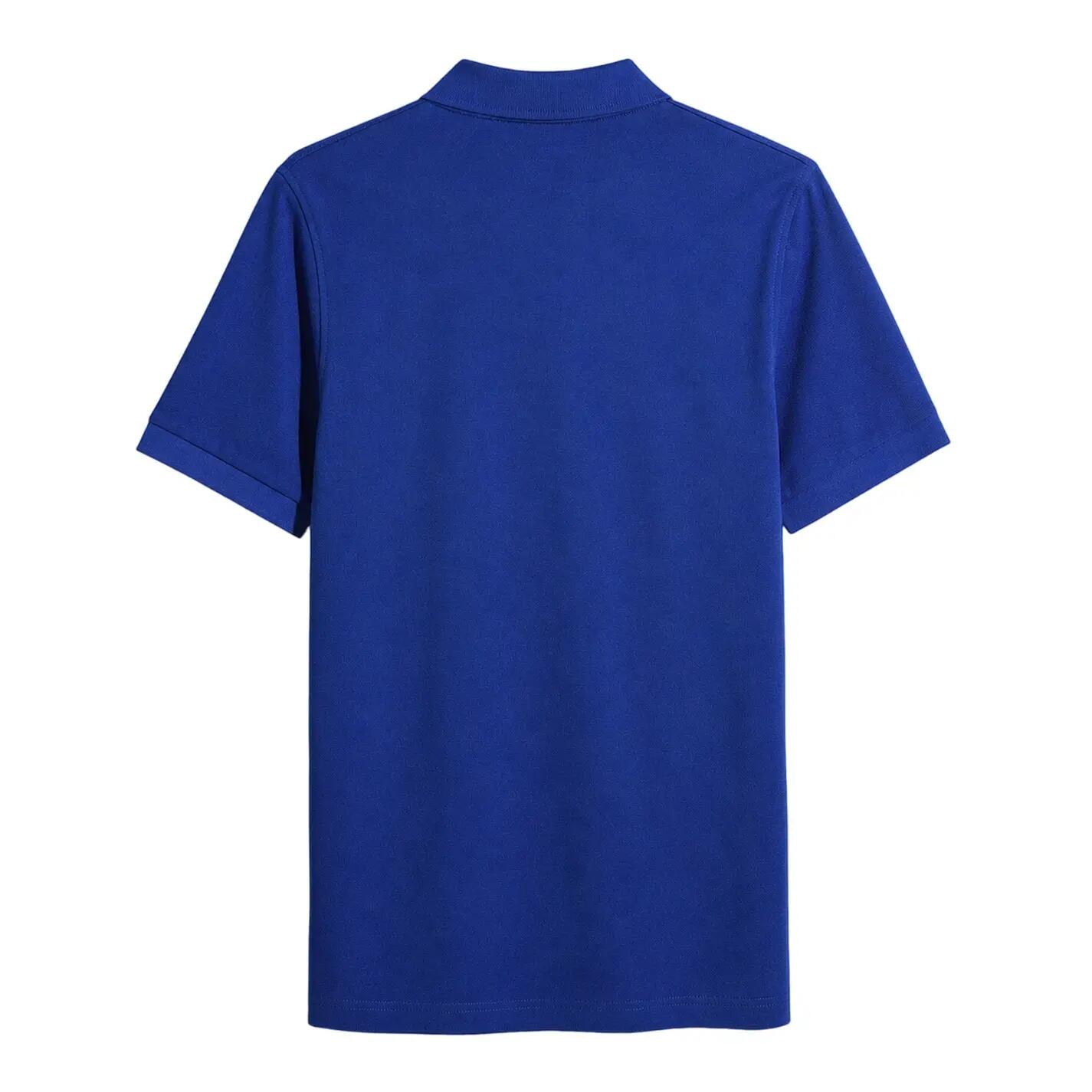 Poloshirt für , Baumwolle, kurzärmlig Herren Blau 3/4