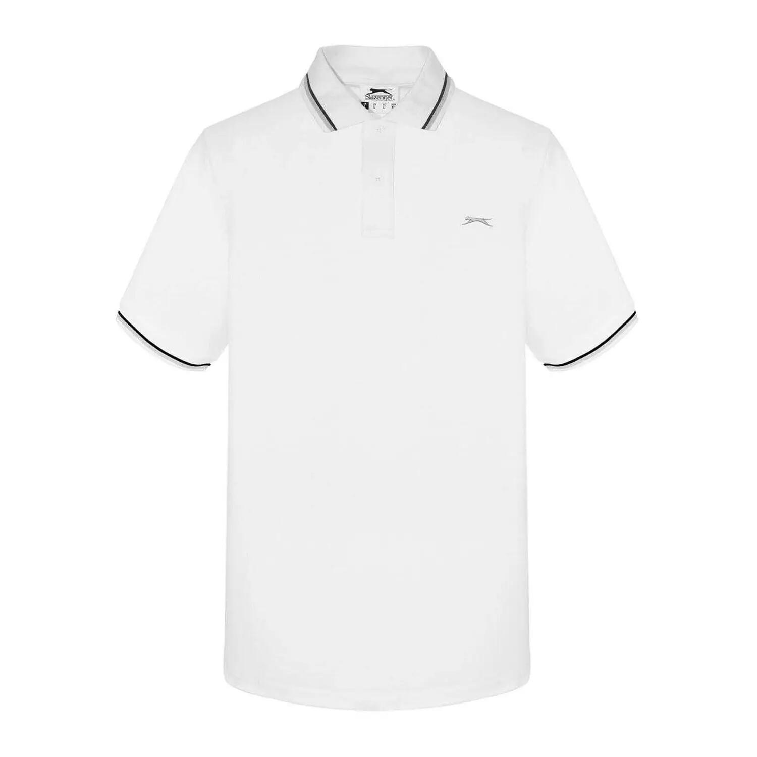 Maglietta Polo Con Punta A Contrasto Uomo Slazenger Bianco 2/4