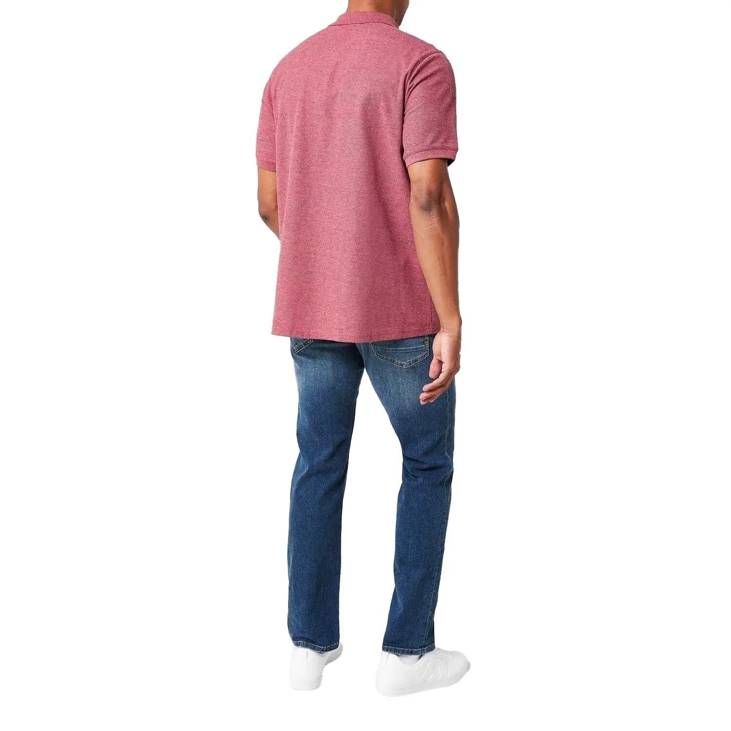 Poloshirt für Herren Burgunderrot meliert 4/4