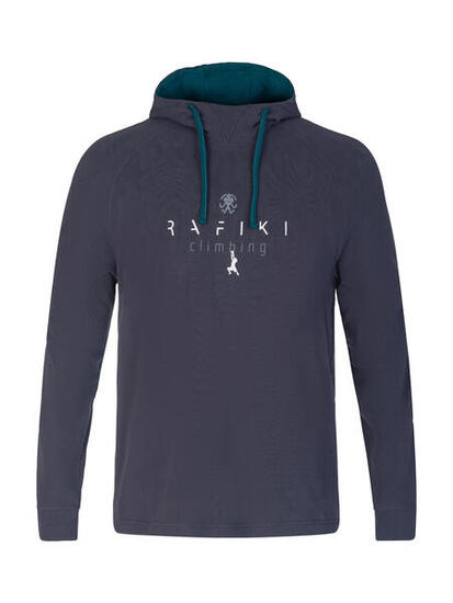 Felpa con cappuccio da uomo in cotone con cappuccio regolabile e logo Rafiki