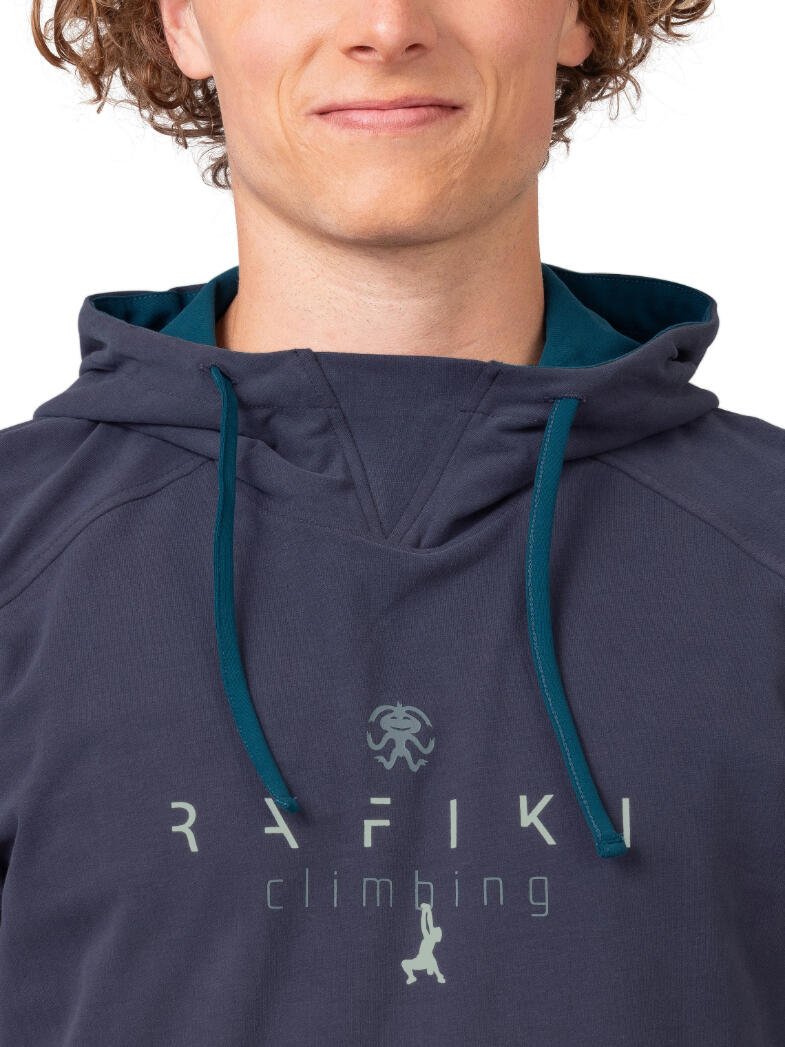 Felpa con cappuccio da uomo in cotone, con cappuccio regolabile e logo Rafiki 7/7