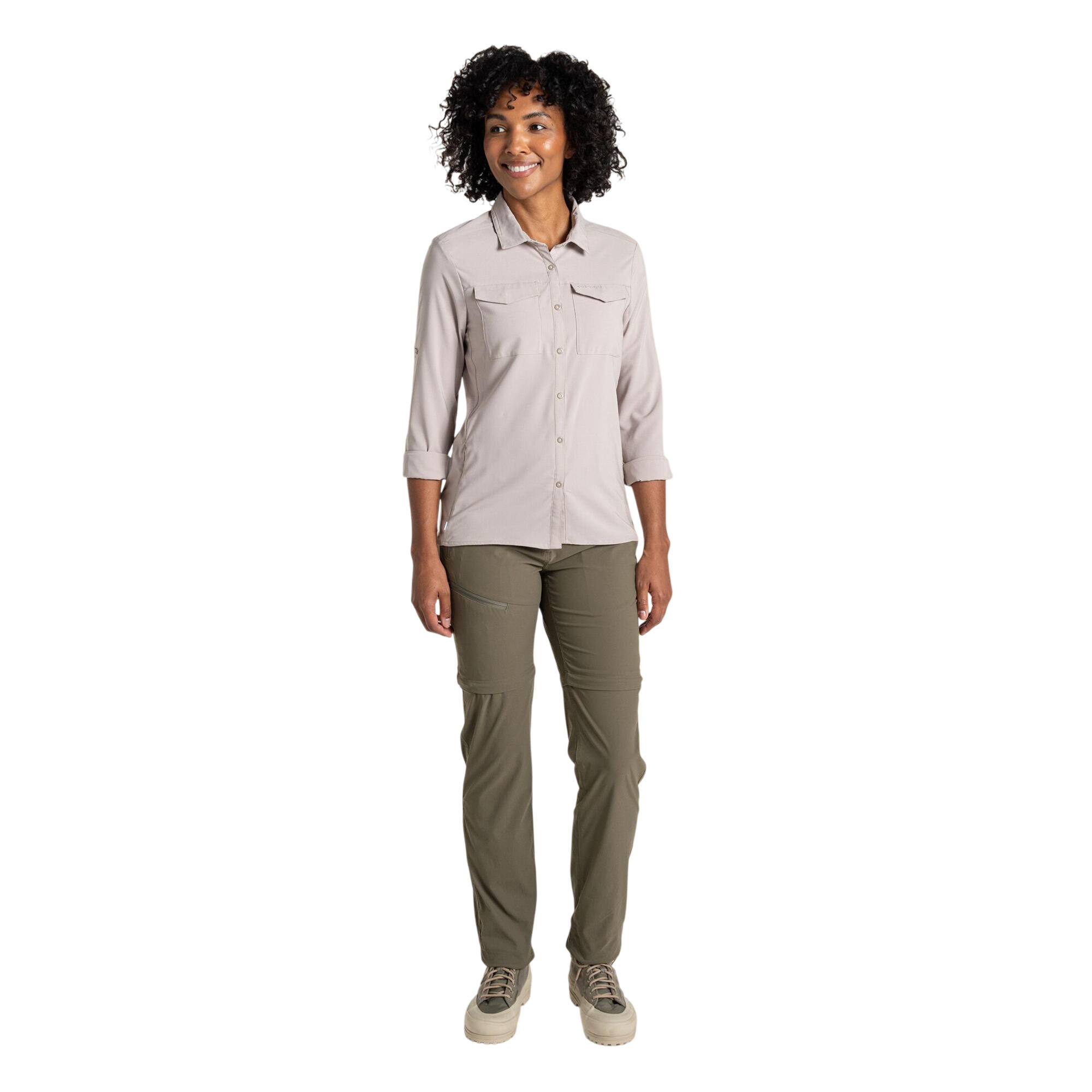 Chemise Unie Manches Longues NOSILIFE PRO Femme (Blanc Cassé) 4/5