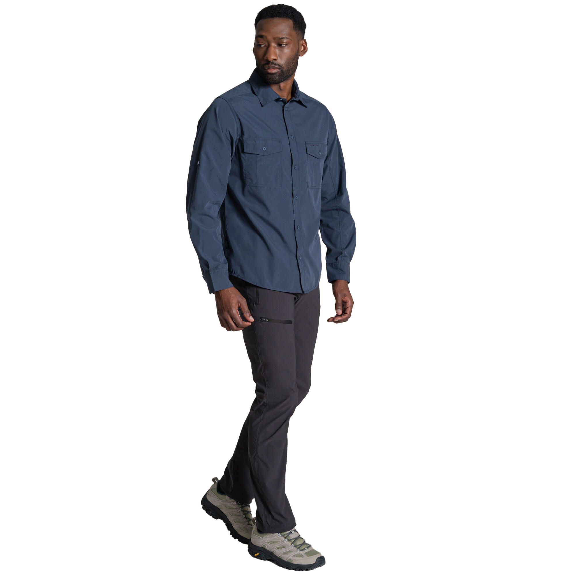 Camicia Manica Lunga Uomo Craghoppers Kiwi II Blu Ombre 4/5