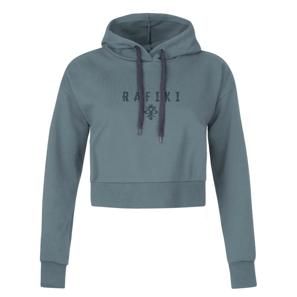 Women's  cropped hoodie with adjustable hood RAFIKI grey