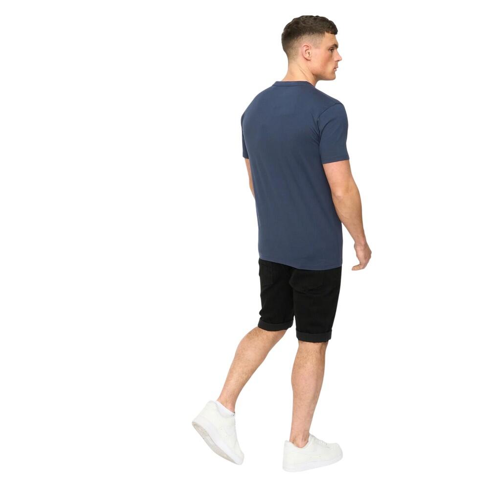 Maglietta Cotone Uomo Crosshatch Protrax Blu Navy 3/4