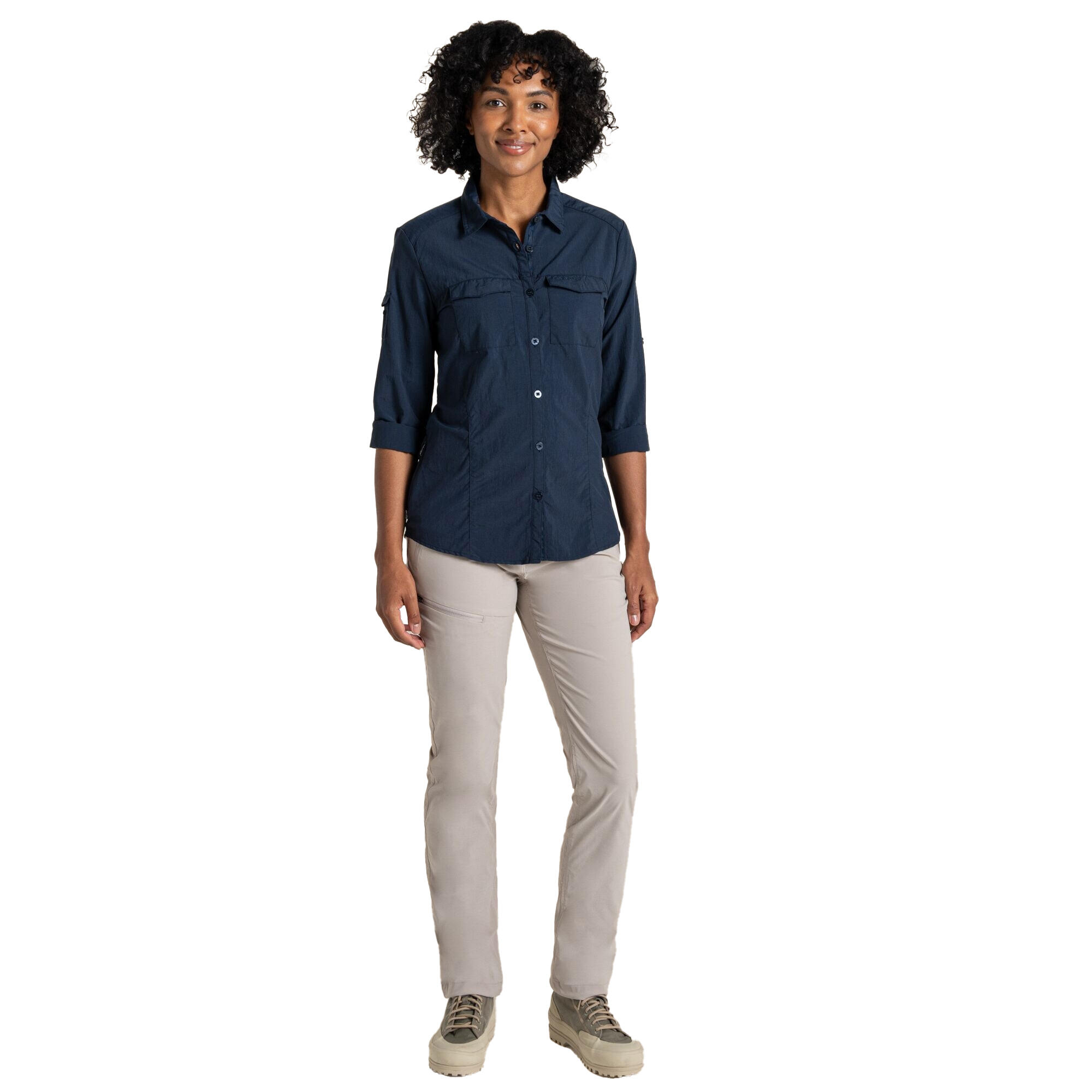 Dames Adventure III Nosilife Shirt Met Lange Mouwen (Blauwe Marine) 4/5