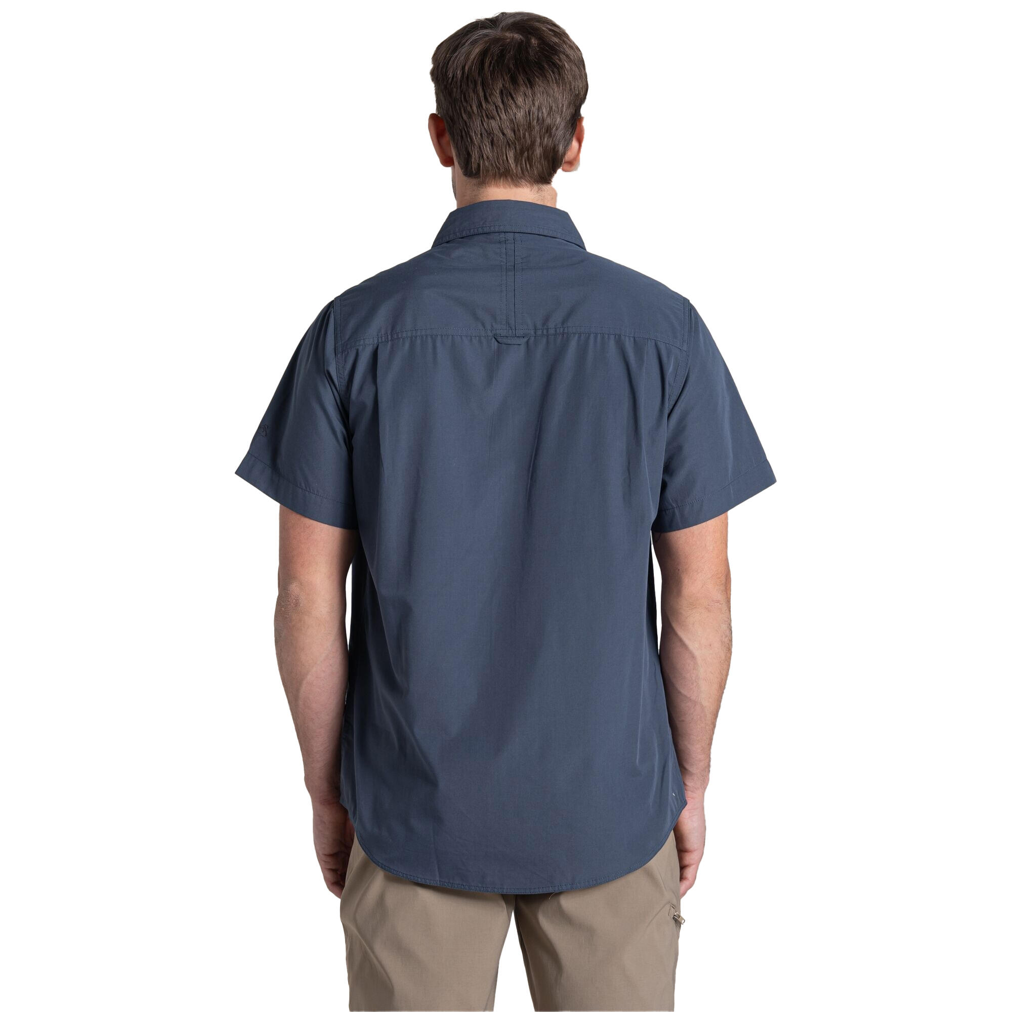 Chemise Unie Manches Courtes KIWI Homme (Bleu Sombre) 3/5