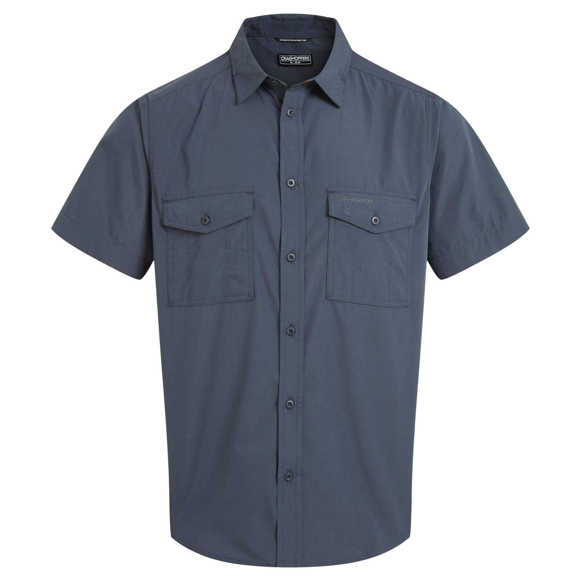 Chemise Unie Manches Courtes KIWI Homme (Bleu Sombre) 2/5